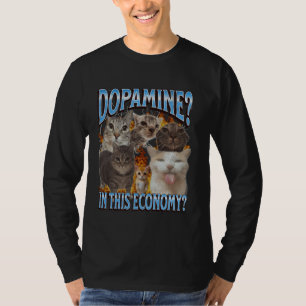 Camiseta Dopamina En Esta Economía Gato Divertido Meme Boot