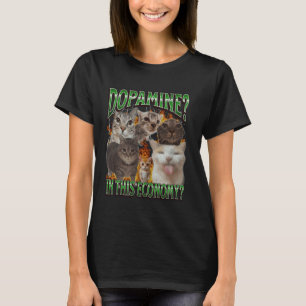Camiseta Dopamina En Esta Economía Gato Divertido Meme Boot