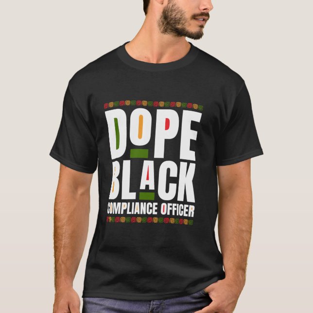 Camiseta Dope Black Compliance Officer Black History Mono (Anverso)