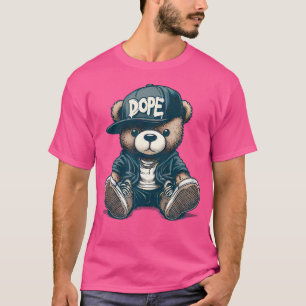 Camiseta Dope Cute Hip Hop Teddy Bear Tshirt 90S Hip Hop Cl