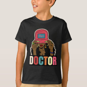 Camiseta Dope Médica Black Afro Black History Ladies