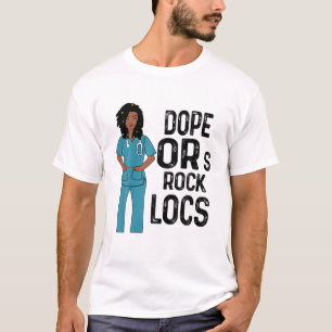 Camiseta Dope Ors Rock localiza el cabello afro de enfermer