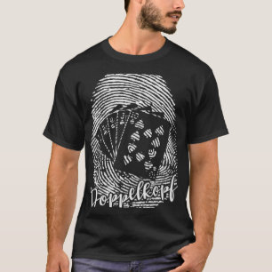 Camiseta Doppelkopf Huellas digitales D N Juego de cartas
