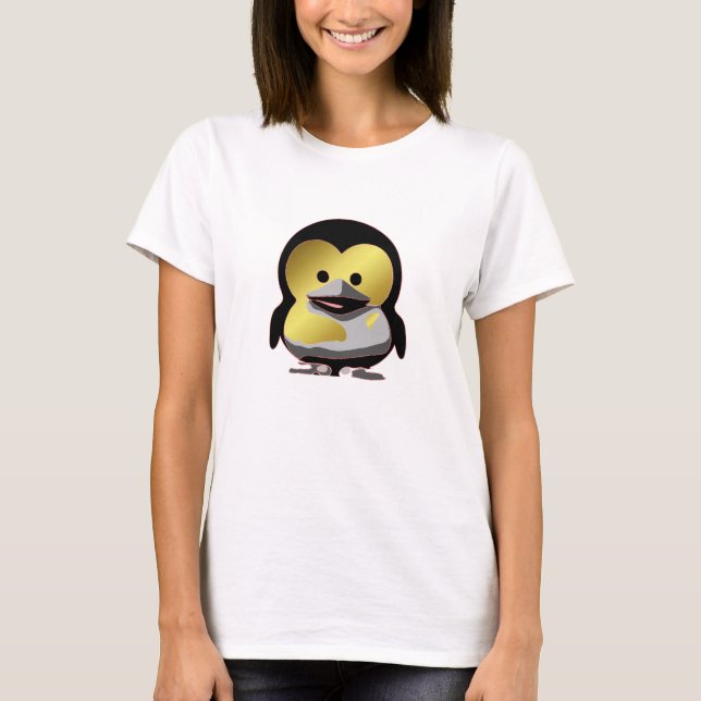 Camiseta d'Or de Tux del bebé de Linux (Anverso)