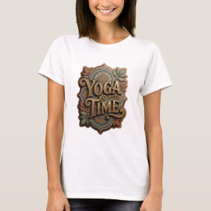 Camiseta dorada llamativa YOGA TIME