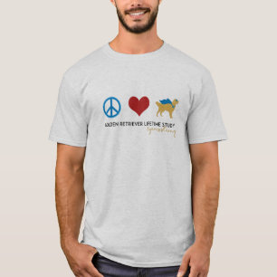Camiseta dorada Love Peace