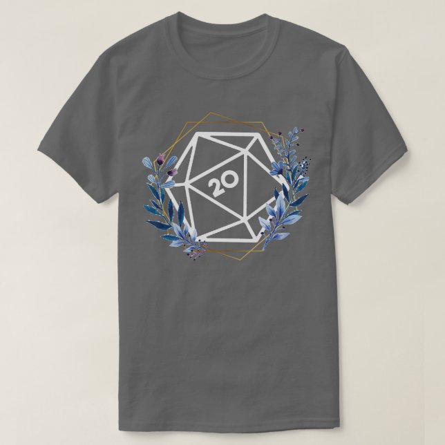 Camiseta Dorado floral D20 (Diseño del anverso)