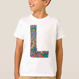 Camiseta Dorado floral - La letra L T-Shirt
