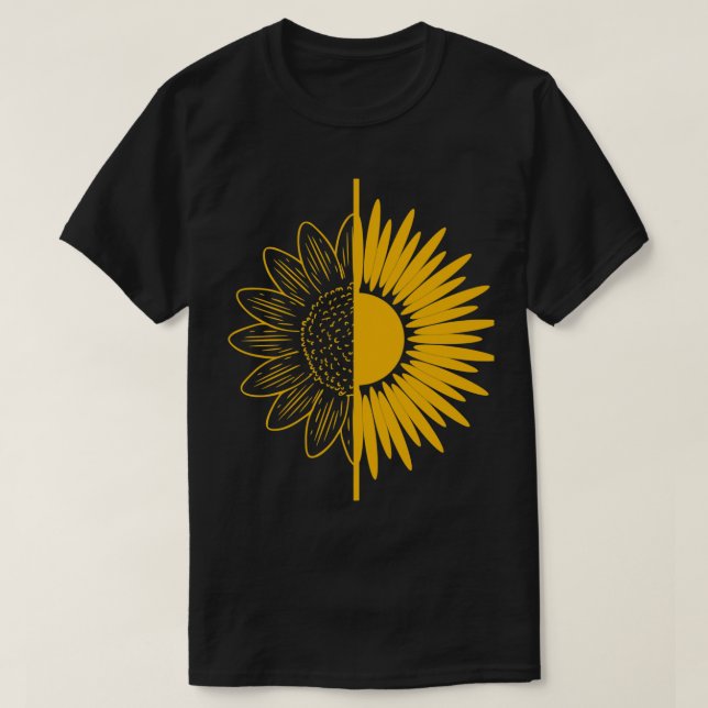 Camiseta Dorado Mandala Sunflower 6 (Diseño del anverso)