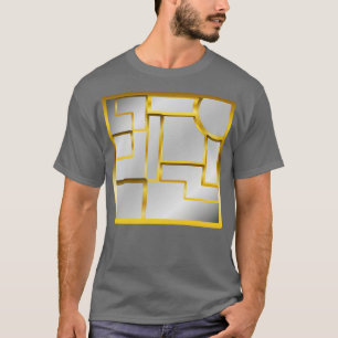 Camiseta Dorado Plata Geométrica Mosaico Lujoso Ar Moderno