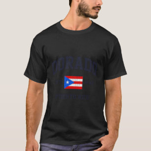Camiseta Dorado Puerto Rico Boricua Bandera Estilo Atlético