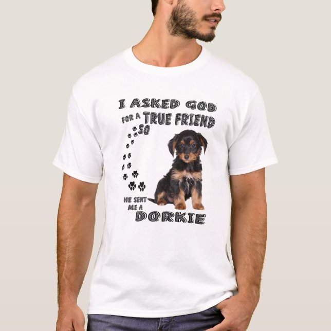 Camiseta Dorkie Cote Mom, Doxie Yorkie Dad, Cute Doxie Yor (Anverso)