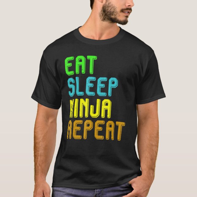 Camiseta Dorman Ninja, niños de camisas repetidas para los  (Anverso)