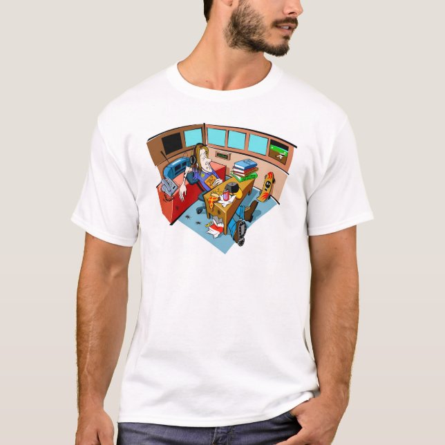 Camiseta Dormido en el ordenador (Anverso)