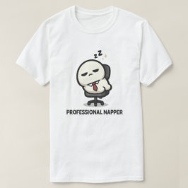 Camiseta Dormilón Profesional - Personaje Oficinesco Cansad
