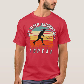 Camiseta Dormir Badminton Repetir Sunset Vintage Retro St