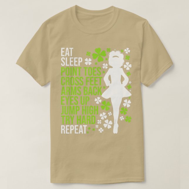 Camiseta Dormir baile irlandés, bailarina irlandesa Ceili R (Diseño del anverso)