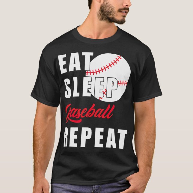 Camiseta Dormir Béisbol Repetir sandlot (Anverso)