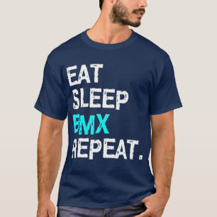 Camiseta Dormir BMX Repetir la Carreras de ciclismo para ho