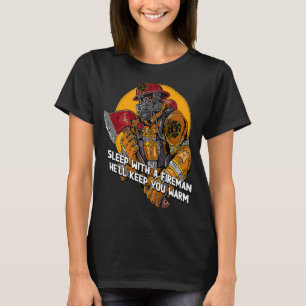 Camiseta Dormir cálido con fuego de humor de bombero