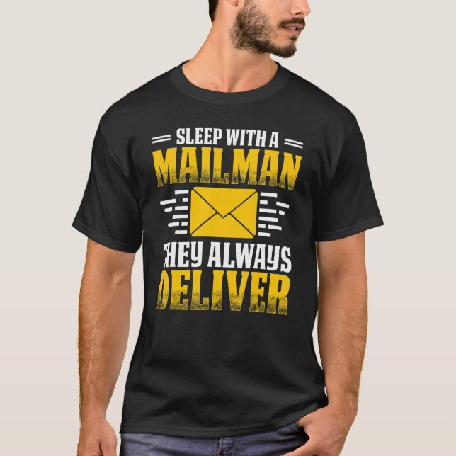 Camiseta Dormir Con Un Empleado Postal, Mailman Post Man (Anverso)