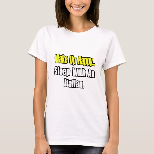 Camiseta Dormir con un italiano (Anverso)