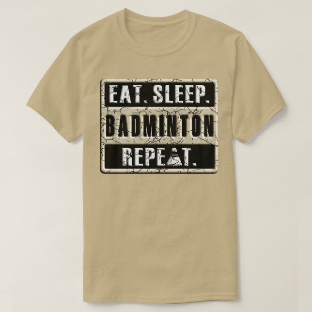 CAMISETA DORMIR DE DORMIR DE BADMINTON REPETIR T 46 (Diseño del anverso)