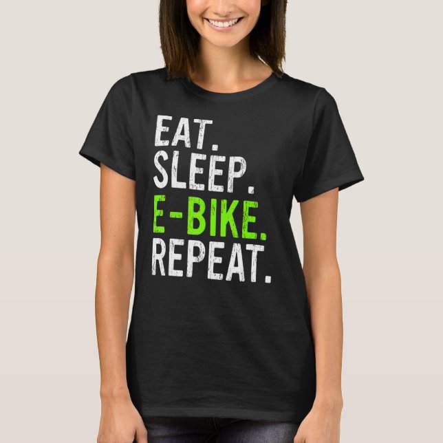 Camiseta Dormir E Repite la bicicleta E MTB 1 (Anverso)