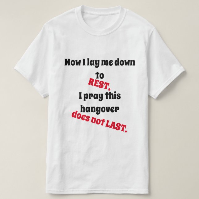 Camiseta Dormir fuera de la Novedad (Diseño del anverso)