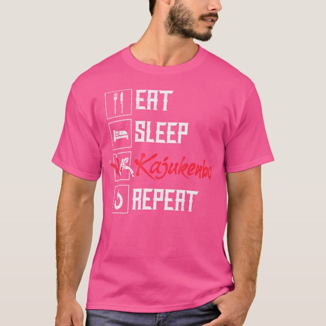 Camiseta Dormir Kajukenbo Repetir Funny Karate Judo Fusio (Anverso)
