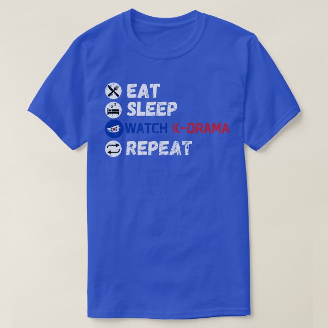 Camiseta Dormir KDrama Repetir 14 (Diseño del anverso)