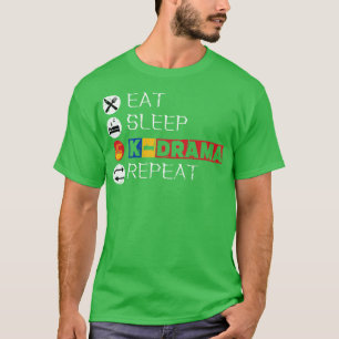 Camiseta Dormir KDrama Repetir 9