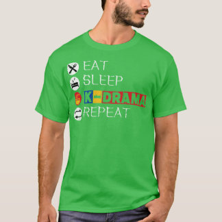 Camiseta Dormir KDrama Repetir 9