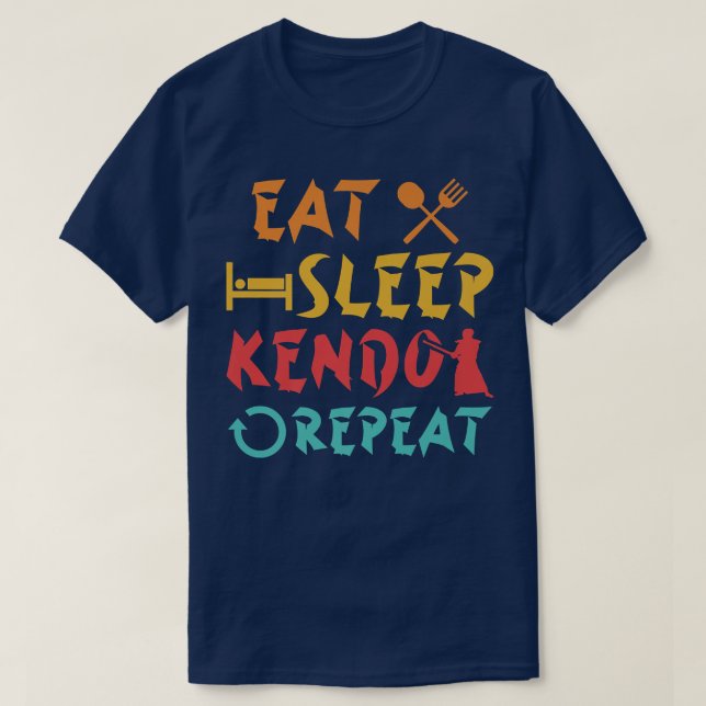 Camiseta Dormir Kendo Artes Marciales Japonesas Warrio (Diseño del anverso)