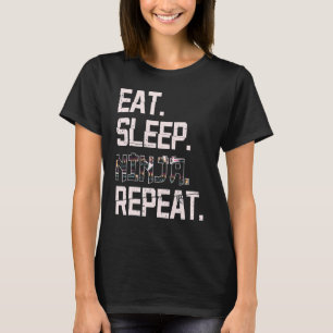 Camiseta Dormir Ninja Repetir El Shinobi Japonés Para El Ve