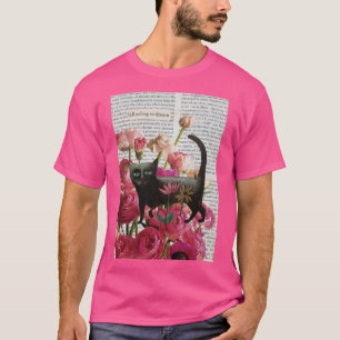 Camiseta Dormir para soñar con flores rosadas calientes de 