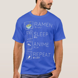 Camiseta Dormir Ramen Anime Noodles Kawaii