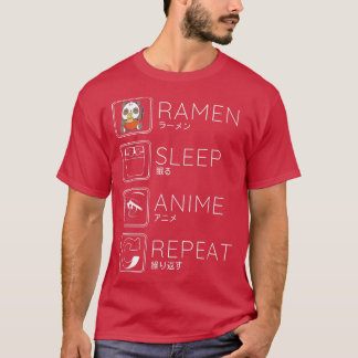Camiseta Dormir Ramen Anime Panda Noodles Kawaii Japoneses