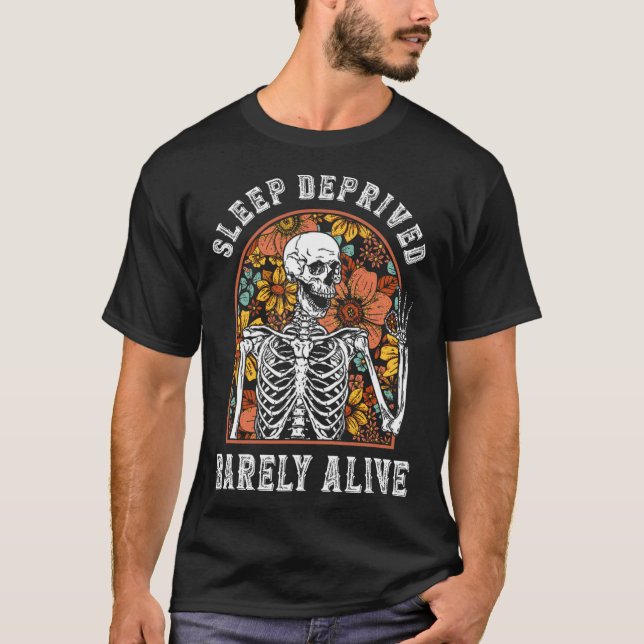 Camiseta Dormir sin vida es divertido Escrófono Hallowe (Anverso)