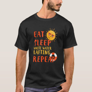 Camiseta Dormir Sleep White Water Rafting Repetir el Raftin