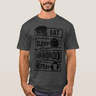 Camiseta Dormir Taekwondo Repetir Artes Marciales Artes Mar
