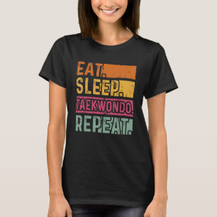 Camiseta Dormir Taekwondo Repetir el cinturón negro de Taek