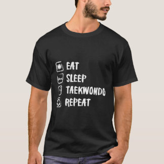 Camiseta Dormir Taekwondo Repetir el deporte