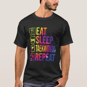 Camiseta Dormir Taekwondo Repetir El Entrenamiento Marcial