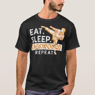 Camiseta Dormir Taekwondo Repetir Taekwondo