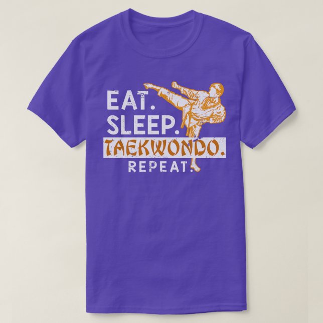 Camiseta Dormir Taekwondo Repetir Taekwondo (Diseño del anverso)