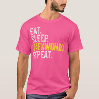 Camiseta Dormir Taekwondo Repitiendo marcial de entrenamien