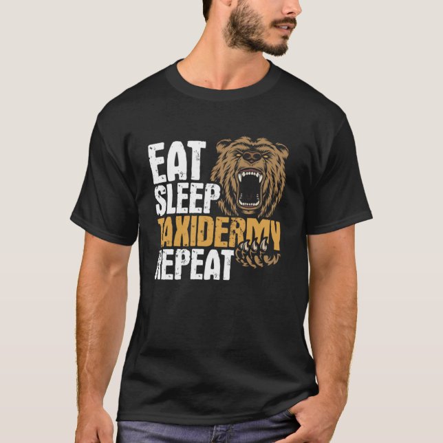 Camiseta Dormir Taxidermy Repetir Taxidermist (Anverso)