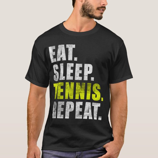 CAMISETA DORMIR TENIS REPETIR A LAS MUJERES HOMBRES NIÑOS (Anverso)