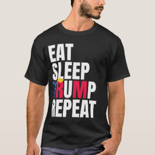 Camiseta Dormir Trump Repetir la reelección del presidente 